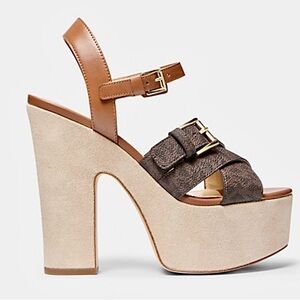 Michael Kors Selah Signature Logo Platform Sandal
